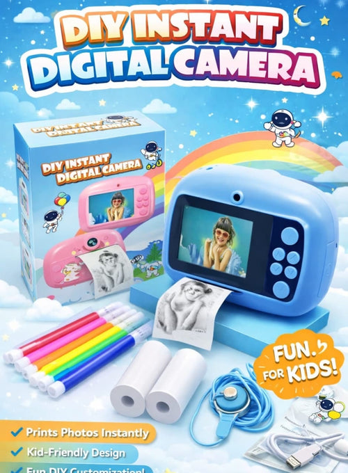 PIXNIX™ Kids Instant Print Digital Camera | DIY Thermal Photo Printer Camera for Kids